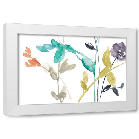 Flowers in Fall III White Modern Wood Framed Art Print by Goldberger, Jennifer