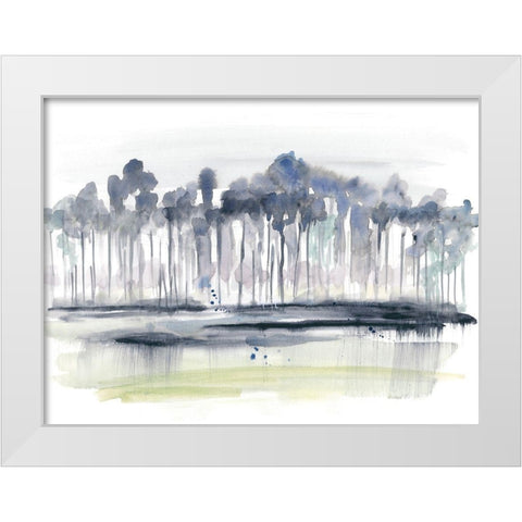 Treeline Splash II White Modern Wood Framed Art Print by Goldberger, Jennifer