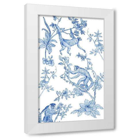 Monkey Land IV White Modern Wood Framed Art Print by Wang, Melissa