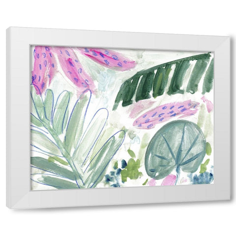 Tropical Abstraction II White Modern Wood Framed Art Print by Wang, Melissa