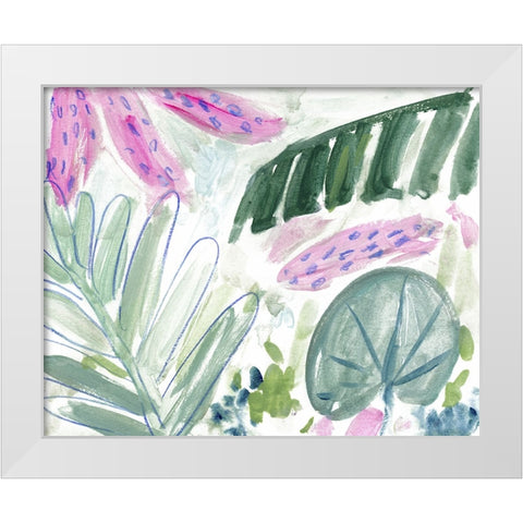 Tropical Abstraction II White Modern Wood Framed Art Print by Wang, Melissa