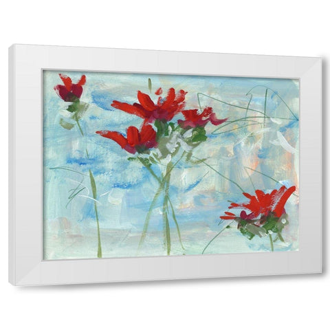 In the Wind I White Modern Wood Framed Art Print by Wang, Melissa