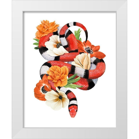 King Snake I White Modern Wood Framed Art Print by Popp, Grace