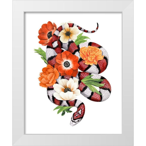 King Snake II White Modern Wood Framed Art Print by Popp, Grace