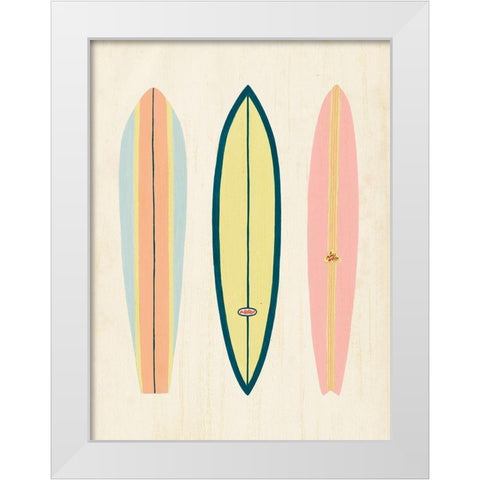 So Cal Surfer I White Modern Wood Framed Art Print by Popp, Grace