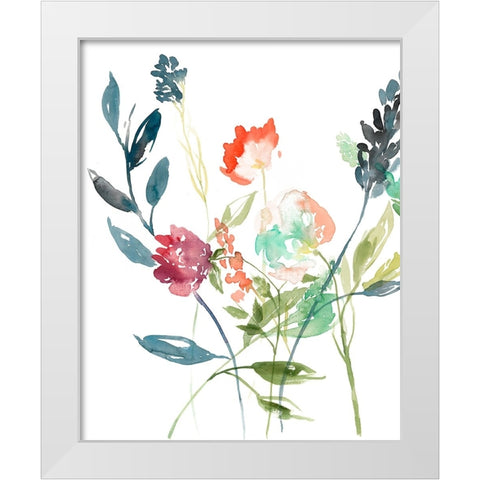 Laurels Garden I White Modern Wood Framed Art Print by Goldberger, Jennifer