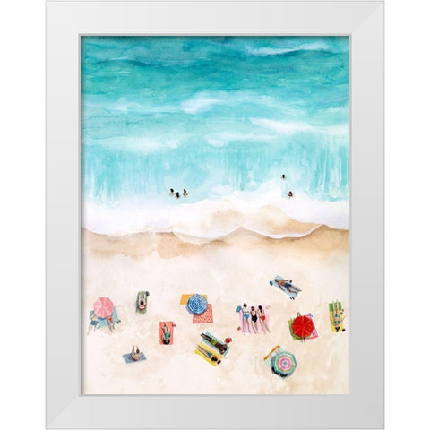 Beach Week I White Modern Wood Framed Art Print by Popp, Grace