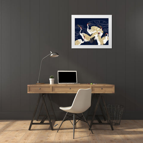 Beyond the Moon III White Modern Wood Framed Art Print by Wang, Melissa