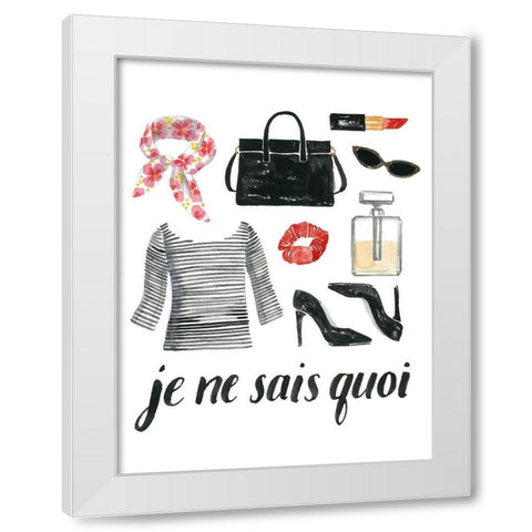 The French Girl I White Modern Wood Framed Art Print by Popp, Grace