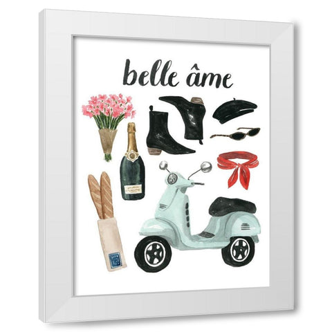 The French Girl II White Modern Wood Framed Art Print by Popp, Grace