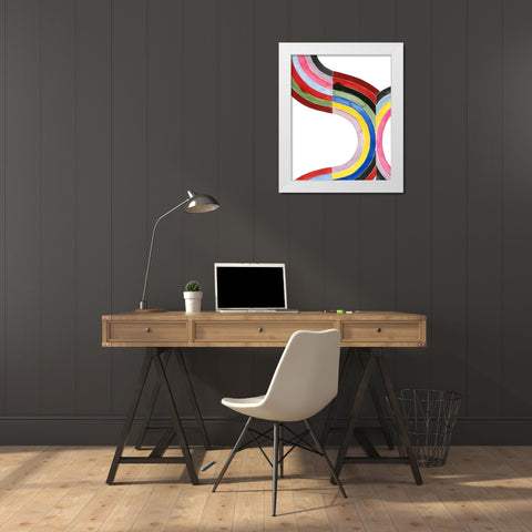 Deconstructed Rainbow I White Modern Wood Framed Art Print by Popp, Grace