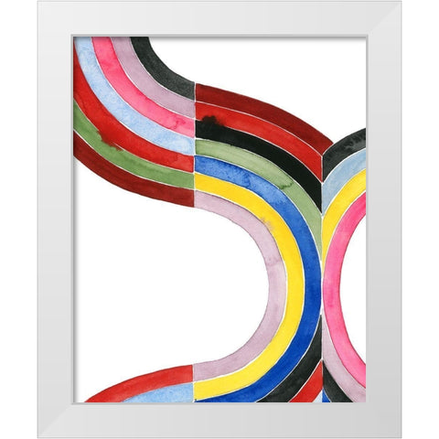 Deconstructed Rainbow I White Modern Wood Framed Art Print by Popp, Grace