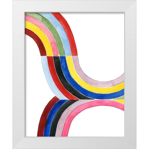 Deconstructed Rainbow III White Modern Wood Framed Art Print by Popp, Grace