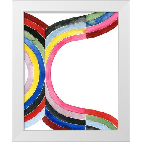 Deconstructed Rainbow VI White Modern Wood Framed Art Print by Popp, Grace