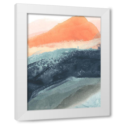 Soft Waves I White Modern Wood Framed Art Print by Vess, June Erica