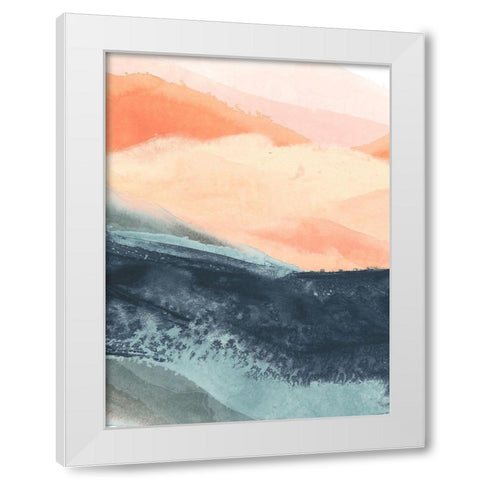 Soft Waves II White Modern Wood Framed Art Print by Vess, June Erica