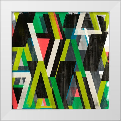 Diagonal Slipstream II White Modern Wood Framed Art Print by Vess, June Erica