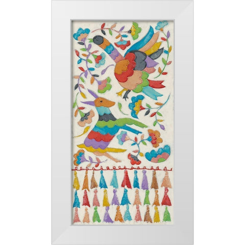 Animal Tapestry I White Modern Wood Framed Art Print by Zarris, Chariklia