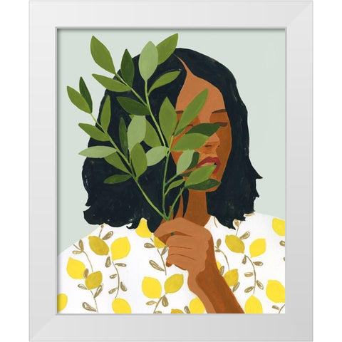 Botany Portrait I White Modern Wood Framed Art Print by Borges, Victoria