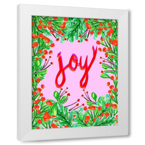 Christmas Foliage I White Modern Wood Framed Art Print by Blanckslate