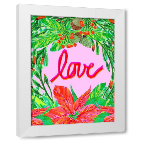 Christmas Foliage IV White Modern Wood Framed Art Print by Blanckslate