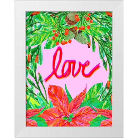 Christmas Foliage IV White Modern Wood Framed Art Print by Blanckslate