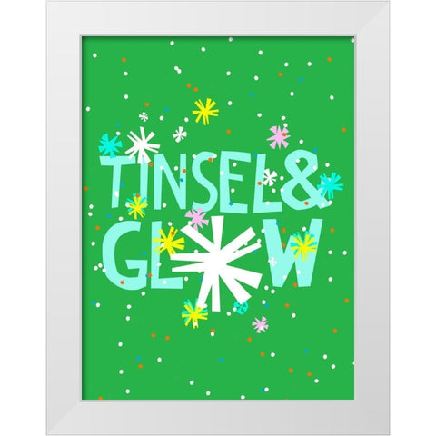 Merry and Bright I White Modern Wood Framed Art Print by Blanckslate