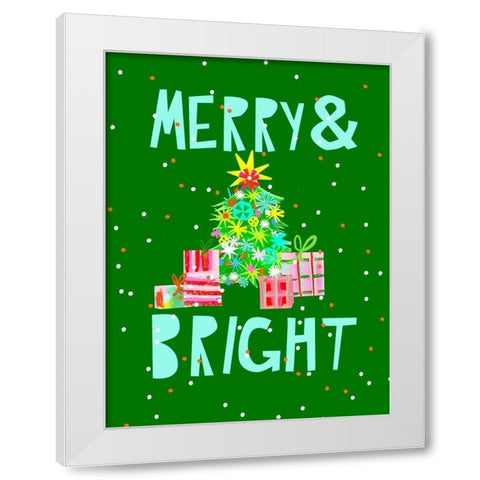 Merry and Bright VI White Modern Wood Framed Art Print by Blanckslate