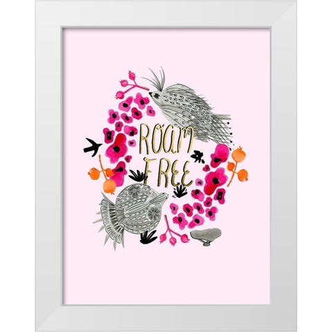 Roam Free I White Modern Wood Framed Art Print by Blanckslate