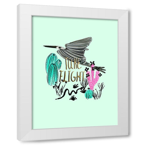 Roam Free II White Modern Wood Framed Art Print by Blanckslate