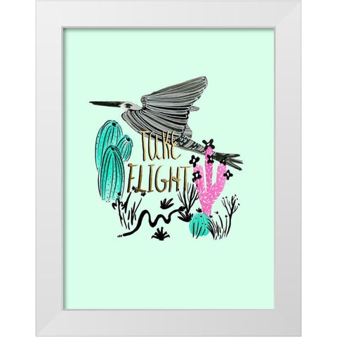 Roam Free II White Modern Wood Framed Art Print by Blanckslate