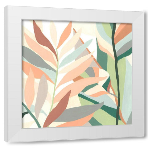 Soft Tropicals I White Modern Wood Framed Art Print by Vess, June Erica