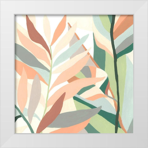 Soft Tropicals I White Modern Wood Framed Art Print by Vess, June Erica