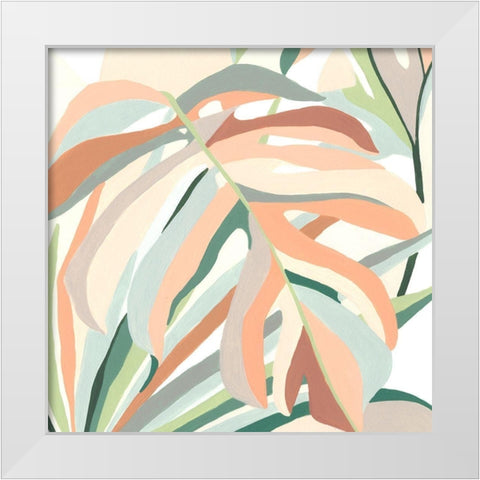Soft Tropicals II White Modern Wood Framed Art Print by Vess, June Erica
