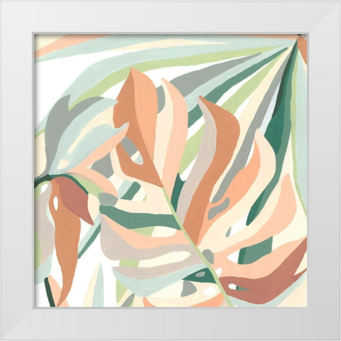 Soft Tropicals III White Modern Wood Framed Art Print by Vess, June Erica