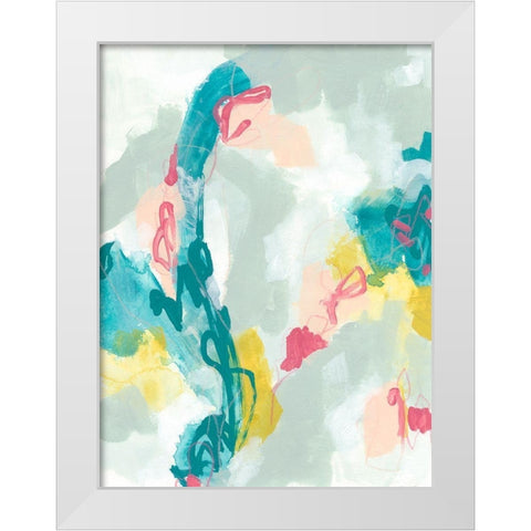 Liquid Helix I White Modern Wood Framed Art Print by Vess, June Erica
