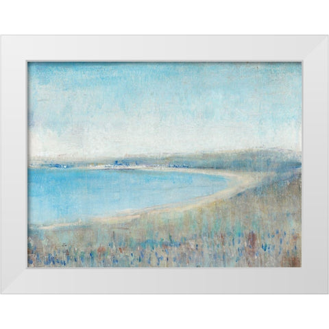 Misty Bay View II White Modern Wood Framed Art Print by OToole, Tim