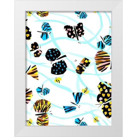 Capri IV White Modern Wood Framed Art Print by Blanckslate