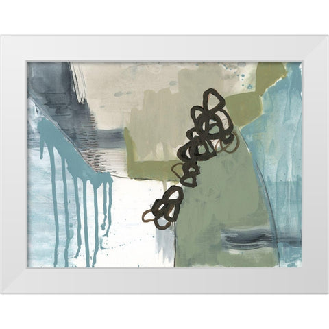 Custom Umber Links II White Modern Wood Framed Art Print by Goldberger, Jennifer