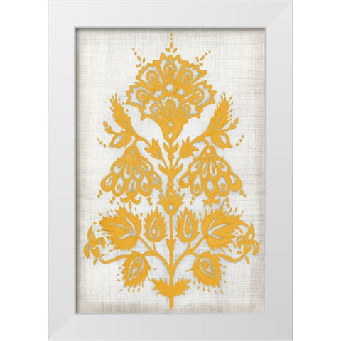 Custom Saffron Detail I White Modern Wood Framed Art Print by Meagher, Megan