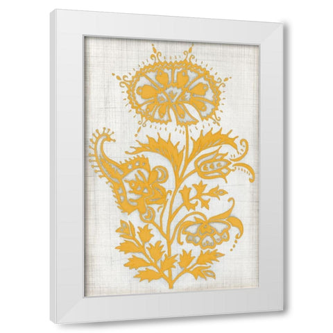 Custom Saffron Detail II White Modern Wood Framed Art Print by Meagher, Megan