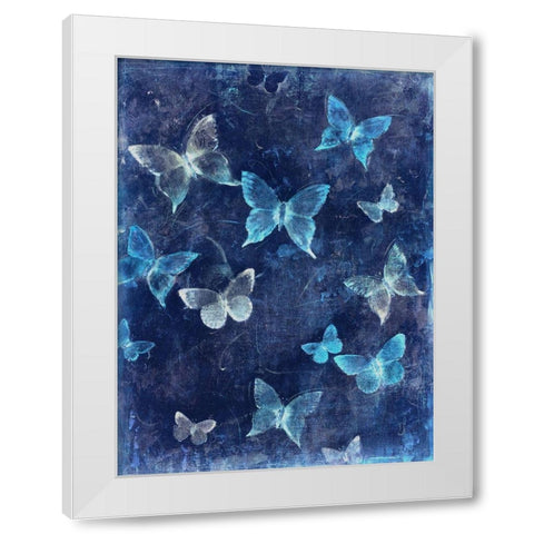 Indigo Flight I White Modern Wood Framed Art Print by OToole, Tim