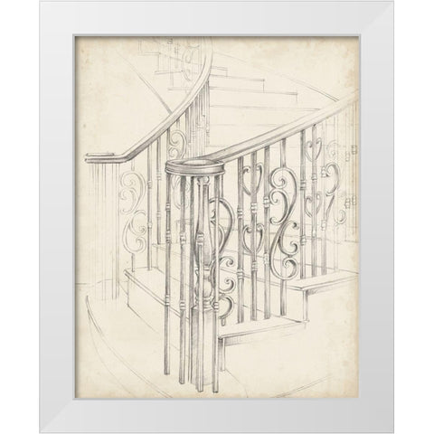 Iron Railing Design II White Modern Wood Framed Art Print by Harper, Ethan