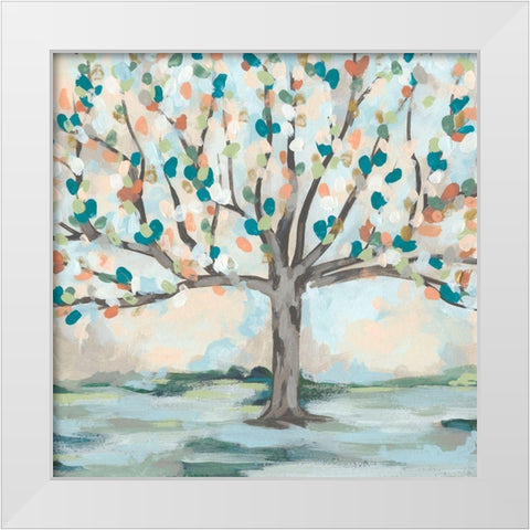 Delicate Arbor I White Modern Wood Framed Art Print by Vess, June Erica