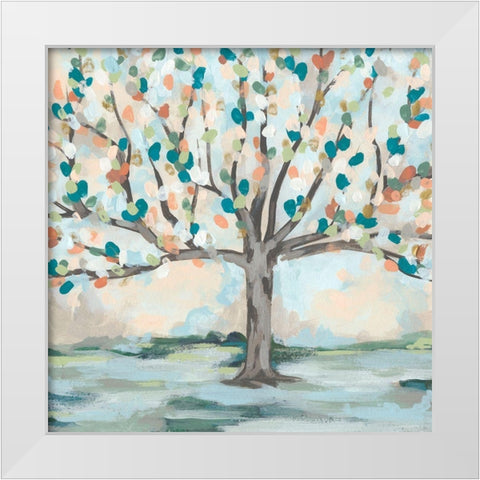 Delicate Arbor I White Modern Wood Framed Art Print by Vess, June Erica