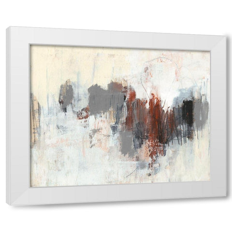 Neutrals and Rust I White Modern Wood Framed Art Print by Goldberger, Jennifer