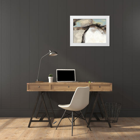 Ribbon Sands II White Modern Wood Framed Art Print by Goldberger, Jennifer