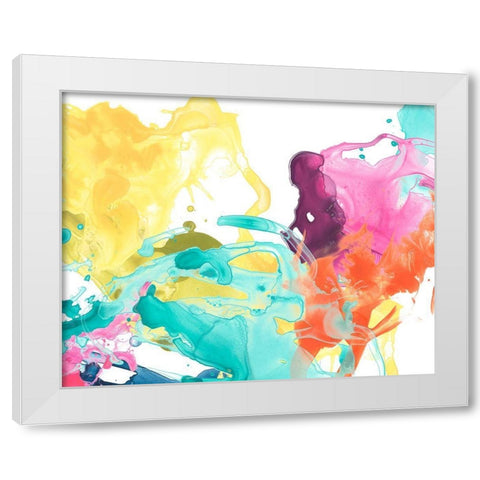 Elemental Motion II White Modern Wood Framed Art Print by Vess, June Erica