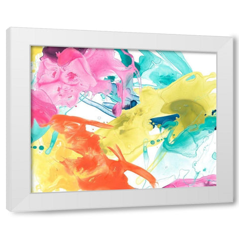 Elemental Motion III White Modern Wood Framed Art Print by Vess, June Erica