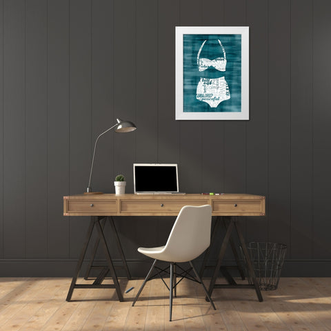 Suit Speak III White Modern Wood Framed Art Print by Popp, Grace